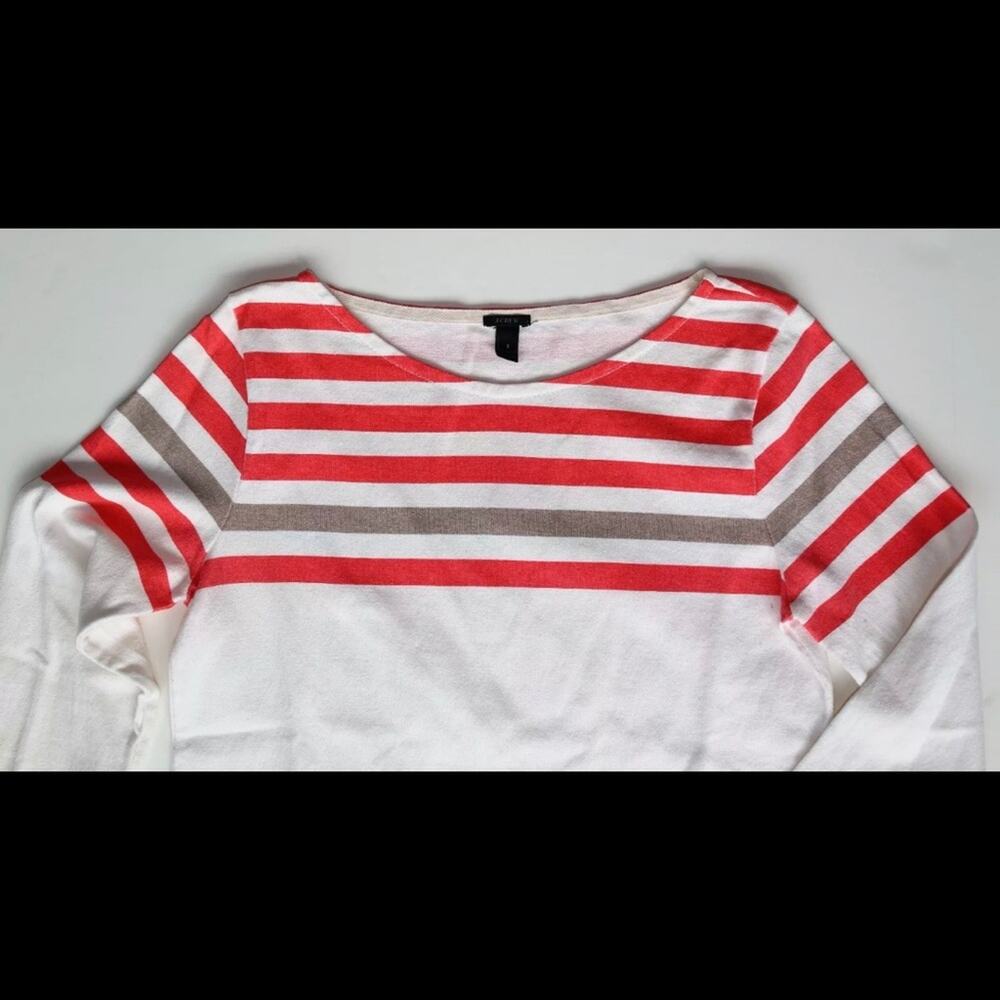 J.Crew Small "Sailor Tee In Engineered Stripe" Or… - image 2